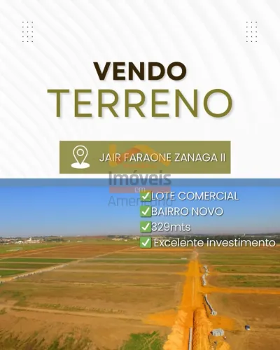 Terreno à venda em Americana-SP, Jardim São Domingos: 329,00 m² de área!