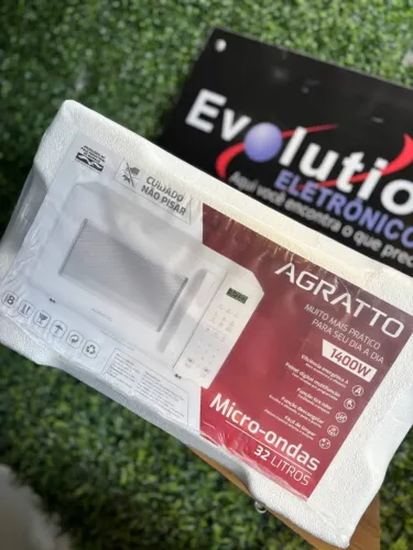 Micro-ondas 32L 1.400W BRANCO Agratto - PRODUTO NOVO COM GARANTIA