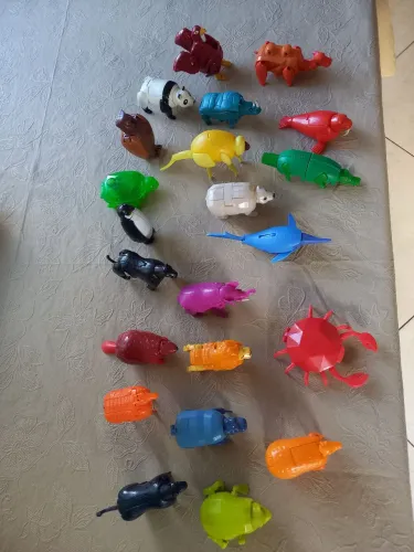 Lote Brinquedos Antigos Miniaturas Coleção Animais