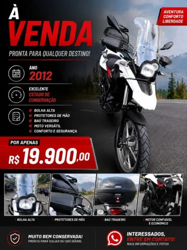 BMW G 650 GS 2012 - Pronta para Viajar (Revisada HOJE!)