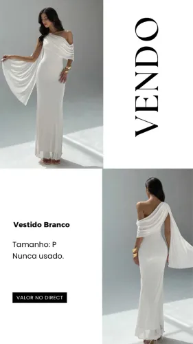 Vestido branco longo