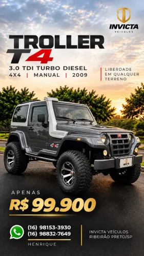 Troller T-4 4X4 3.0 TB Int. Cap. Lona Diesel 2009
