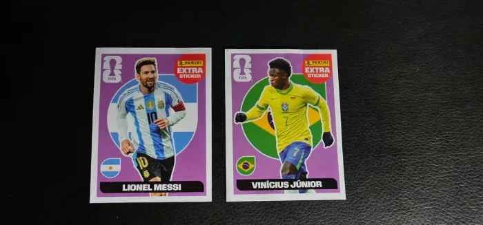 Special stickers Messi + Vinicius Júnior 