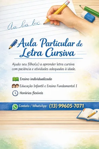 Aula particular de Letra CURSIVA /(  EMENDADA)