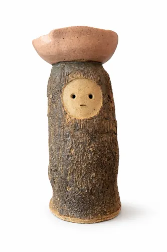 Escultura vaso de cerâmica 