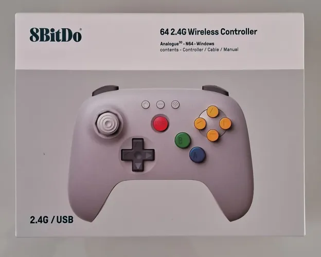 Controle 8bitdo N64 Wireless 2.4g/USB + Adaptado pra N64 Grátis.