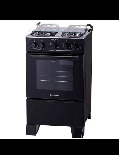 Fogão Atlas Mônaco Plus Preto - 4 Bocas automático bivolt - preto
