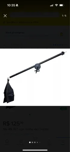 Braço extensor para tripé de iluminação 