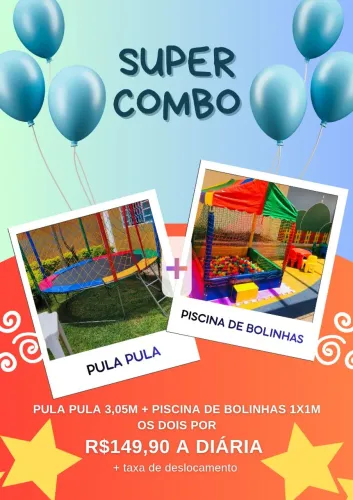 Locação Pula pula+piscina de bolinhas