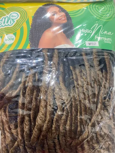 Cabelo Cacheado Hello Nina Premium 400g Fibra Orgânica MT2/27 Novo