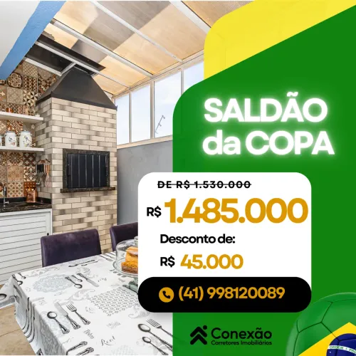 Sobrado em Condomínio para Venda em Curitiba, Atuba, 4 dormitórios, 3 suítes, 5 banheiros,