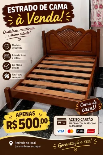 Cama Casal Madeira