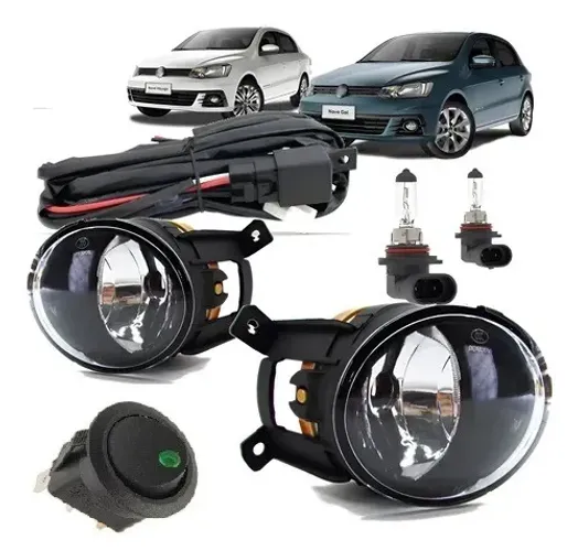 Kit farol milha Gol G7 bt.alt C/lâmpadas