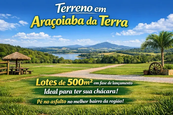 Terreno em Araçoiaba da Serra 500m² | Invista agora lançamento com unidades limitadas!