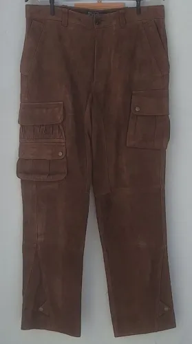 Calça COURO cargo Ralph Lauren 
