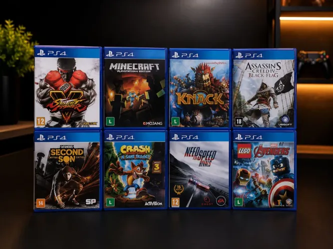 8 JOGOS PS4 ? R$550 NO LOTE!