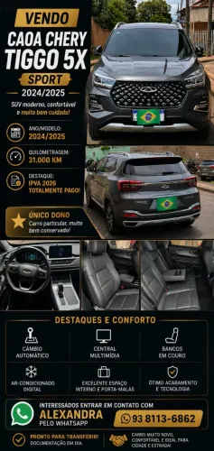 Chery Tiggo 5X Sport 1.5 Turbo Flex Aut. 2025