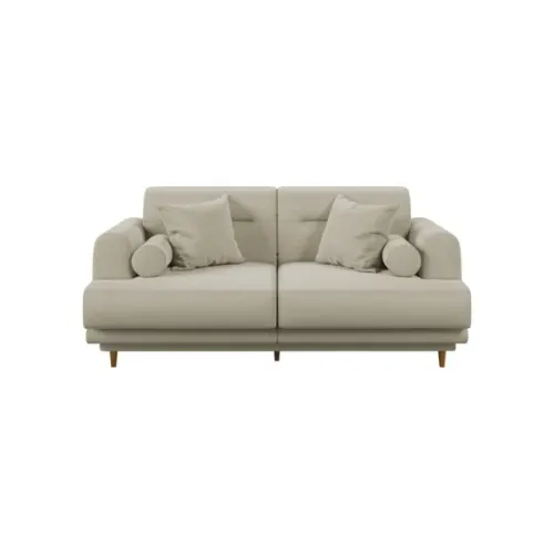 Conjunto Sofá 2,20m + Poltrona Lisboa Encosto Fixo Espuma D28 SuperSofth Com Almofadas Sol