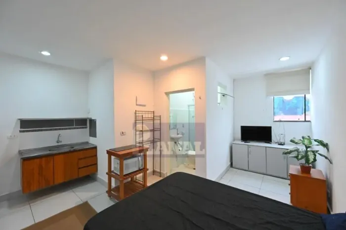 Studio Mobiliado com 1 suíte para alugar, 40 m² por R$ 2.450/mês - Mirandópolis - São Paul