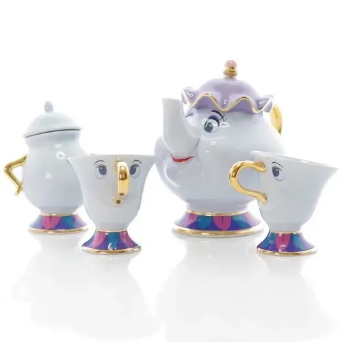 Jogo de Chá A Bela e a Fera Madame Samovar Zip - Original Tokyo Disneyland Japão