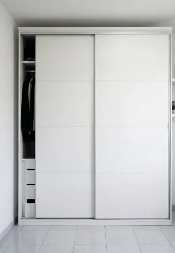 Guarda-Roupa Casal Branco 2 portas de correr já desmontado pronto para retirada imediata