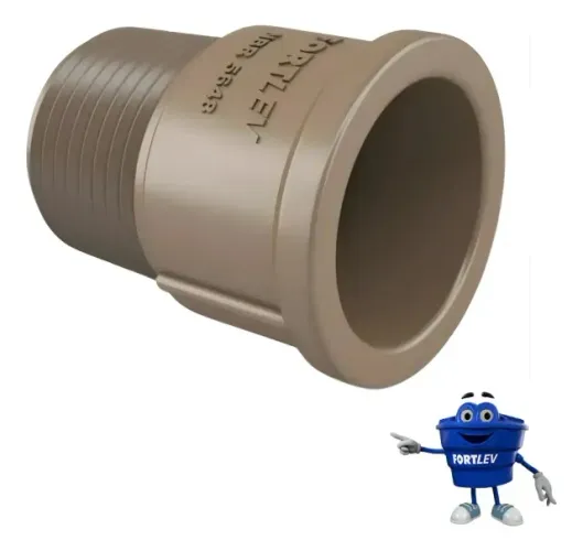 adaptador soldável curto 25x3/4 marrom rosca fortlev