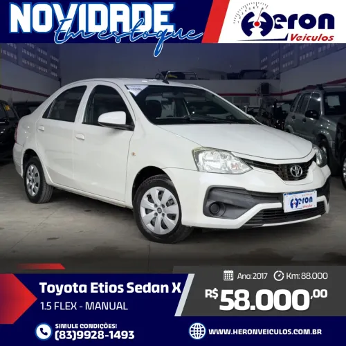 Toyota Etios X Sedan 1.5 Flex 16V 4P Mec. 2018