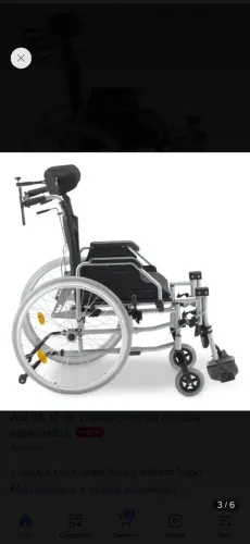 Cadeira de Rodas Reclinável Dellamed D700 - Até 130 kg - Excelente Estado