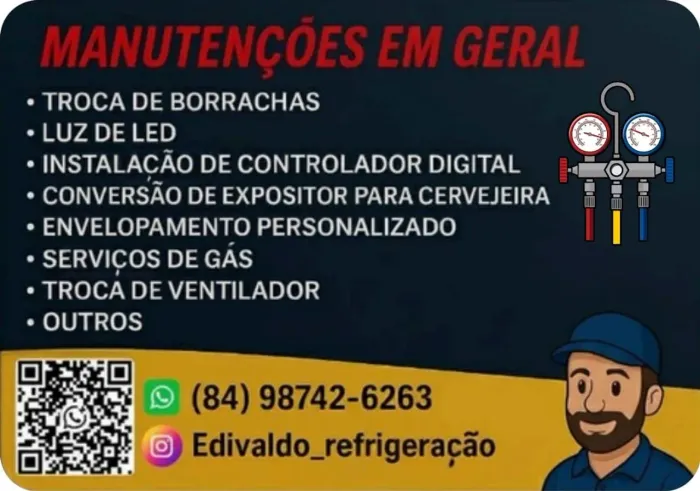 Manutenção de cervejeira, expositores e freezer