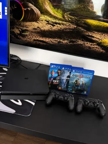 PS4 SlIm 2 Controles + Jogos