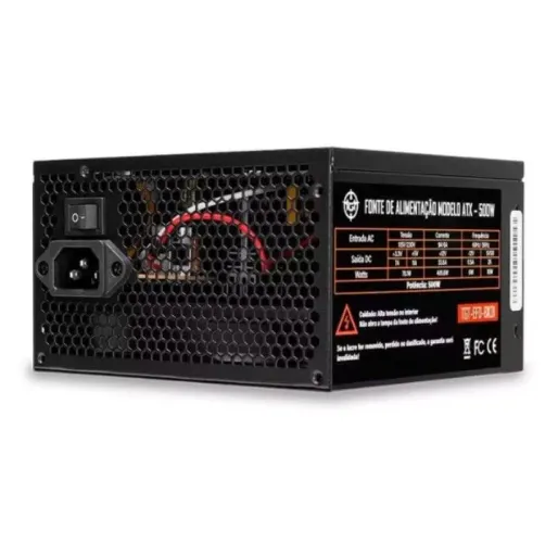 Fonte TGT Enfield, 500W, ATX Bivolt, Preto, TGT-EFD-BK01