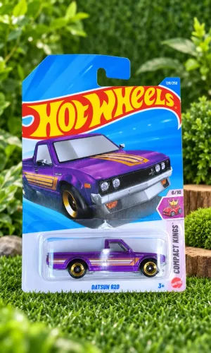 Hot Wheels Datsun 620 Roxo 2026 Compact Kings 128/250 Lacrado