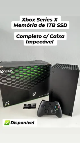 Xbox Series X Memória 1TB SSD Completo!! IMPECÁVEL!! (Aceito Cartão)