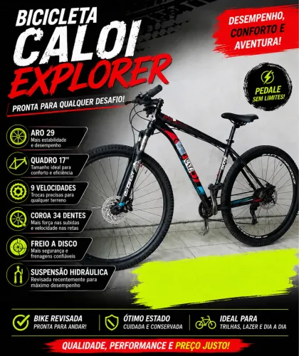Bicicleta Caloi Explorer em excelente estado