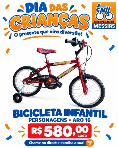BICICLETA ARO 16 HOMEM ARANHA 