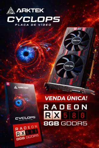 Placa de Vídeo ARKTEK Cyclops Radeon RX 580 8GB GDDR5 - R$ 700 | Aceito Troca
