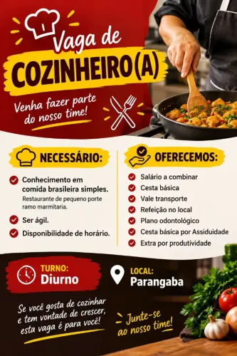 Vaga Cozinheiro(a)
