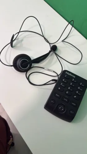Telefone Headset Intelbras HSB 50 com Base Discadora - Excelente Estado