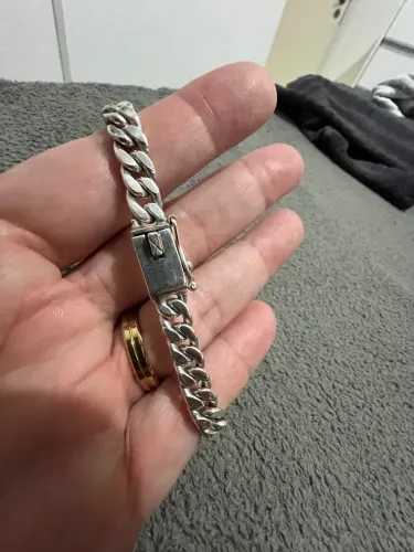 Pulseira prata maciça