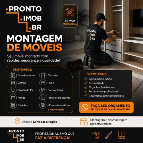 Montagem de Móveis | Guarda-Roupa, Painéis, Camas e Muito Mais