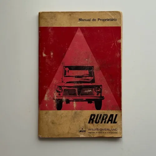 Manual do Proprietário Rural Willys 1964 1965 Original