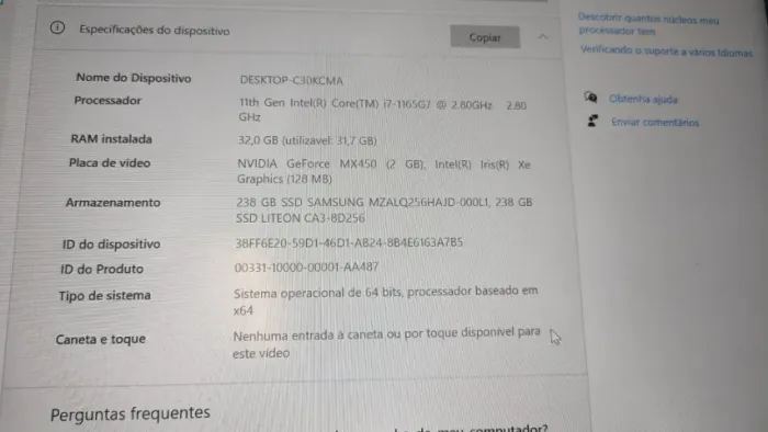 Lenovo E14 core i7__lindo