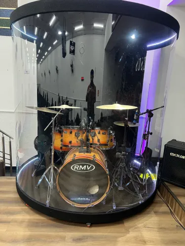 Cabine aquário acústica bateria