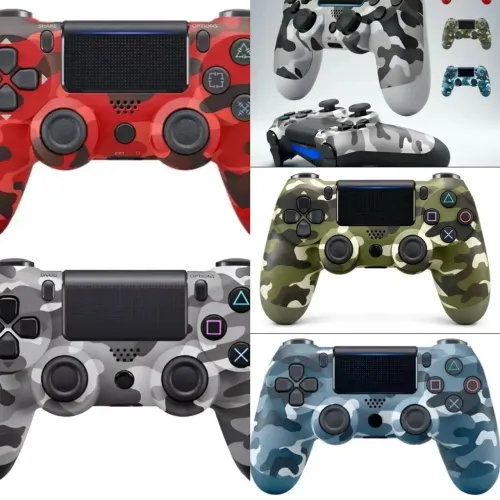 Controle Compativel Com Ps4 Sem Fio Linha Premium Camuflado