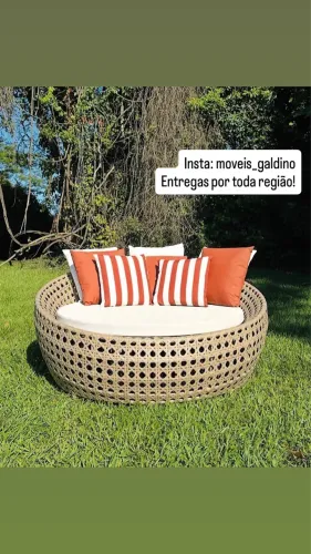 Chaise em fibra ou corda náutica / ninho redondo 