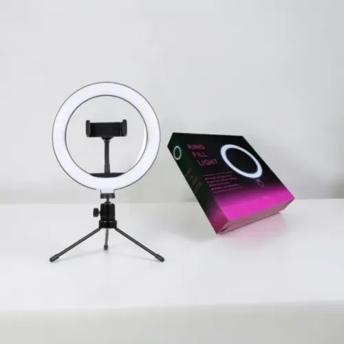 Ring Light LED Portátil de Mesa - Fotos, Lives e Maquiagem
