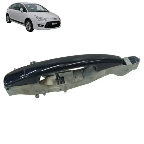 Maçaneta Externa Dianteira Direita Citroen C4 2009 2010 Preto Dianteira
