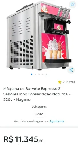 Maquina de Sorvete expresso.