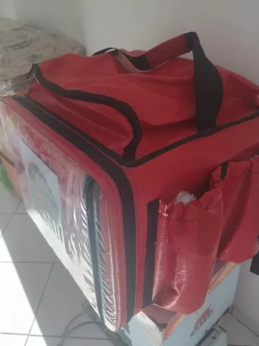 Bag profissional Gigante. Cabe 04 Pizzas Famílias dentro e 01 grande fora.
