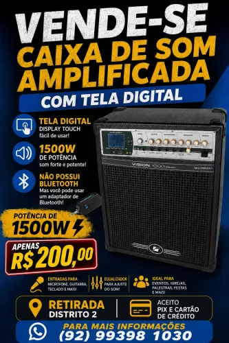 Vendo caixa amplificada de 1500 e